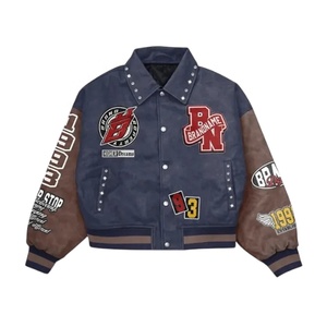 Custom Chenille Patch Embroidery Letterman <b>Jacket</b> 100% Wool Vintage Red and <b>White</b> Bomber Baseball Varsities <b>Jacket</b> for <b>Men</b> USA - Product Image 5