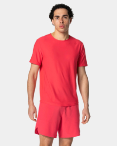Camiseta de Hombre, Color Rojo Sólido, Cuello Redondo, Corte Regular, Estilo Urbano, Manga Raglán, Transpirable, Anti-Pilling, 220 Gramos, Ropa Deportiva, ODM - Product Image 1
