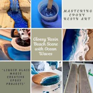 Luxury Modern Eco-Friendly Ocean Blue <b>Resin</b> <b>Epoxy</b> River Dining <b>Table</b> Live Edge Custom Furniture - Product Image 3