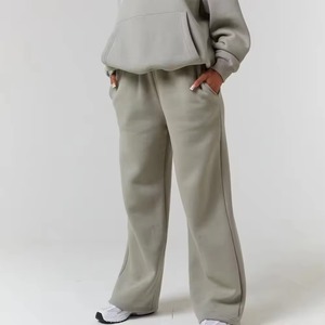 Conjunto Deportivo de 2 Piezas para Mujer, Sudadera con Capucha y Pantalones Jogger, Color Sólido, Felpa, Ropa Casual, Largo Completo - Product Image 2