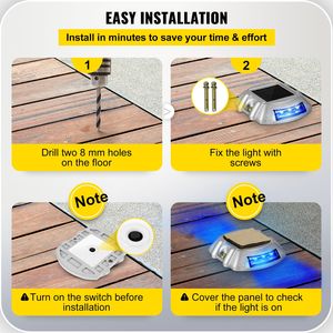 Set di 24 Luci Solari per Vialetti, Impermeabili, Wireless, con 6 LED, Interruttore a Pulsante, per Terrazze e Sentieri, Nuova Edizione - Product Image 6