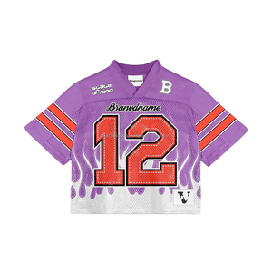Unisex Custom American Football Jersey Breathable Cotton <b>Polyester</b> Short Sleeve Factory Customizable <b>T</b> <b>Shirt</b> - Product Image 1