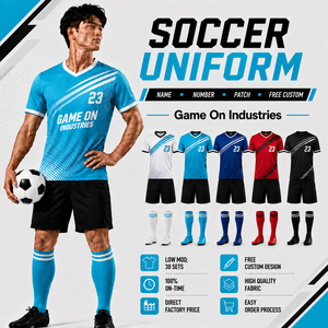 Tenue de sport respirante, imprimée par sublimation, confortable, de bonne qualité, au meilleur prix, créez votre propre uniforme de football, nouvelle arrivée - Product Image 1