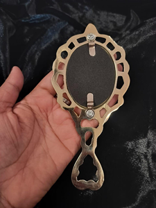 Vintage Gold Handheld Vanity Mirror Ornate Decorative Makeup Mirror Antique Style Dressing Mirror Filigree Handle Beauty Mirror - Product Image 5