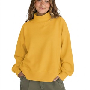 Sudadera Personalizada Ecológica de 380g con Cuello Alto y Manga Larga para Mujer, Servicio OEM, Material Premium, Estilo Casual para Invierno - Product Image 6