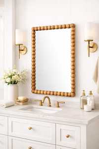 Modern Decorative Mosaic <b>Mirror</b> with Customizable Color Orange/Terracotta - Product Image 2