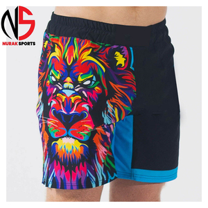 Shorts de MMA personnalisés en gros, en Spandex et Polyester, de haute qualité, durables et respirants, pour l'entraînement, en vente chez Nurak en 2026 - Product Image 2