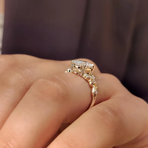 Anillo de Compromiso de Diamante Moissanite de Forma Ovalada, Plata de Ley 925, Chapado en Oro, Anillo de Promesa para Mujer, Joyería Fina para Boda, Regalo - Product Image 4