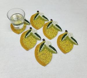 Handmade Beaded Pumpkin Decoration Orange Red Green Reusable Eco-Friendly Fabric <b>Bar</b> <b>Mat</b> Autumn Design Luxury - Product Image 4