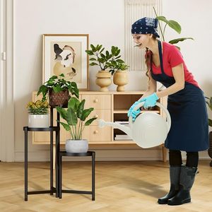 Juego de Macetas Modernas con Patrón Circular, Diseño Ligero para Flores de Interior y Soporte para Macetas, Uso Doméstico, Estilo Minimalista - Product Image 1
