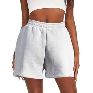 Shorts décontractés taille haute pour femme, couleur unie, respirants, pour l'été, polyvalents, avec taille élastique - Product Image 1