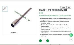 Mandril para cepillo de rueda de pulido, herramienta para hacer joyas, herramienta manual de orfebre de acero duradero | N.° de artículo GS-1029 - Product Image 3