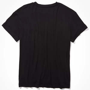 เสื้อยืดผ้าฝ้ายสีดำเรียบสำหรับผู้หญิง ทรงหลวม ใส่สบาย แขนสั้น เหมาะสำหรับฤดูร้อน - Product Image 5