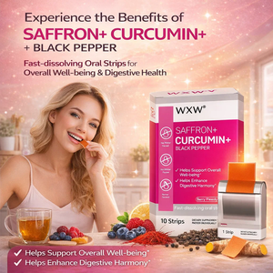 En stock Films oraux à dissolution rapide au safran Soutien de l'humeur Antioxydant Bien-être du sommeil Renforcement immunitaire Complément alimentaire à base de plantes - Product Image 1
