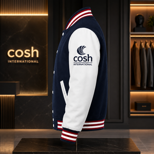 Cosh International OEM ODM Custom <b>Canvas</b> Winter Thin Stand Collar Varsity Jacket Manufacturer Embroidered Letterman Jacket - Product Image 3