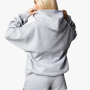 เสื้อครอปมีฮู้ดแบบสวมหัวเสื้อครอปท็อปสำหรับผู้หญิงเสื้อครอปเอวลอยเปิดไหล่ปรับแต่งได้ระบายอากาศได้ไซส์ใหญ่พิเศษ - Product Image 6