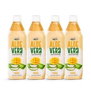 Jugo y Pulpa de Mango y Aloe Vera Nawon, Botella de 500 ml con Bolsitas, Fabricante de Bebidas de Aloe Vera de Marca Privada en Vietnam - Product Image 1