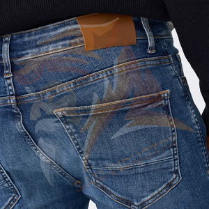 กางเกงยีนส์เดนิมผู้ชายสไตล์ฮิปฮอปสตรีทแวร์ สีพื้น ราคาส่งถูกจากโรงงาน - Product Image 4