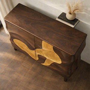 Handmade Eco-Friendly Durable Wooden Sideboard Exquisitely Sculpted Artistic Carving Design Modern Luxury Living Room Furniture - Product Image 3