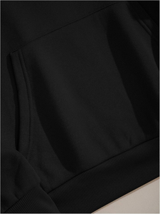 Nouveaux sweats à capuche unis personnalisables avec logo, épais, respirants, 300g, à prix réduit, pour l'hiver, en tricot long, avec poche avant, coupe ample - Product Image 6