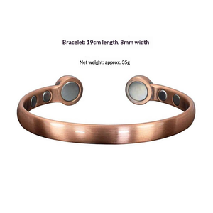New High Quality Vintage Fashion Magnetic Energy Open-Ended Electroplated <b>Copper</b> Bangle Modern & Traditional Design - Product Image 2