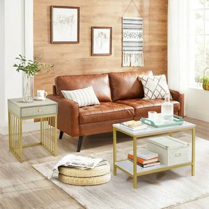 Set di Tavolini da Caffè Moderni a 2 Pezzi con Cassetto e Ripiano - Product Image 3