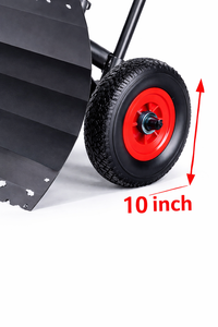 Pousse-neige à lame rotative en forme de U avec roues, lame et poignée réglables, pelle à neige en acier de 1,5 mm d'épaisseur ODGWTO020 - Product Image 3