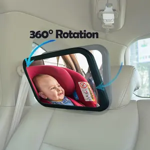 Seggiolino per specchietto auto per bambini in modo sicuro per monitorare il bambino nel sedile rivolto verso il retro in acrilico regolabile infrangibile