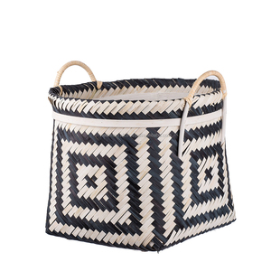 Bamboo Storage <b>Basket</b>, Handwoven Natural Bamboo Planter <b>Basket</b> with Handles Eco Friendly Woven Laundry Storage <b>Basket</b> Wholesale - Product Image 4