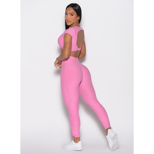 women yoga <b>set</b> leggings sports bra high waist breathable stretch fitness workout gym wear activewear <b>set</b> - Product Image 2