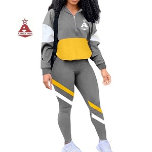 Sudaderas y Hoodies para Mujer, Conjunto Deportivo de 2 Piezas para Otoño e Invierno, 100% Algodón Felpa, Ropa Deportiva Ecológica para Correr - Product Image 1