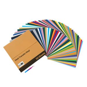 Confezione da 50 Pezzi di Vinile Termoadesivo in Colori Assortiti 12x12 Pollici, Facile da Tagliare, per Accessori Fai-da-Te per Borse - Product Image 6