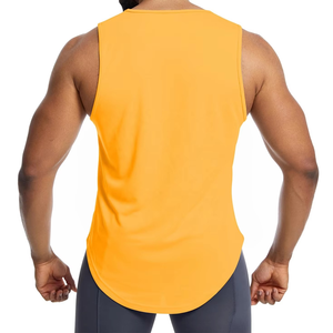 Débardeur de sport pour homme, décontracté, respirant, moulant, pour la course et l'entraînement, à manches courtes, tricoté, 100% coton, anti-boulochage, 180g - Product Image 3