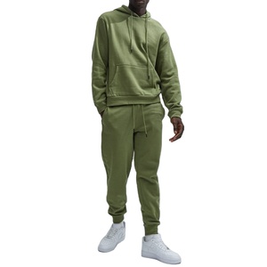Ropa de hombre unisex pulóver chándales personalizado serigrafía traje de jogging al por mayor personalizado peso pesado algodón polar chándales - Product Image 1