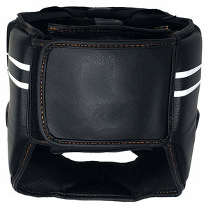 <b>Boxing</b> Head Guard PU Leather Protective Gear Hook Loop Closure Unisex Adult Universal Use Solid Black - Product Image 6
