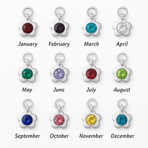 Emerald Birthstone <b>Charm</b> Gold Plated 12 Month Flower Shape Pendant with Colorful Crystal Stone Handmade <b>Charm</b> for Jewelry Making - Product Image 3