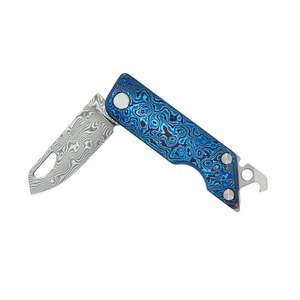 Handmade Damascus Steel Folding Pocket Knife Compact Pattern Steel Outdoor <b>Camping</b> Hiking Fishing Travel Everyday <b>Tool</b> - Product Image 4