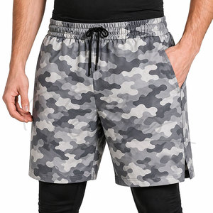 Nuevos pantalones cortos Awrah con logotipo personalizado, camuflaje, color blanco sólido, pantalones cortos de playa musulmanes, pantalones cortos Awrah para hombre. - Product Image 4