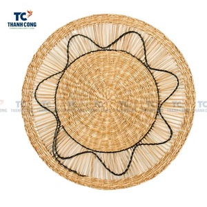 Manteles Individuales Redondos de Mimbre Tejido a Mano de Pasto Marino de Vietnam, Manteles Individuales de Mimbre Tejido, Manteles Individuales de Mimbre para Mesa de Cocina - Product Image 6