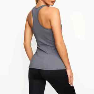<b>Crop</b> Tank <b>Tops</b> Women Solid 100% Cotton Breathable Front Logo Jersey Fabric Summer Sleeveless Streetwear <b>Tops</b> Bulk Supplier - Product Image 4