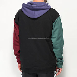 Sudadera con capucha negra para hombre con colores personalizados, sudaderas con capucha bordadas con serigrafía a granel para invierno - Product Image 1