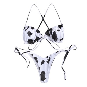 Conjunto de Bikini con Estampado de Guepardo, Tallas Grandes, en Oferta, Bikini Sublimado para Mujer, con Sujetador Push-up Acolchado, Traje de Baño de 2 Piezas - Product Image 4