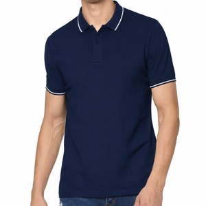 เสื้อโปโลผู้ชายรุ่นใหม่ปี 2026 – ผ้าถักจากฝ้าย 100% แห้งเร็ว แขนสั้น สีพื้นพรีเมียม โลโก้สั่งทำได้ สไตล์ลำลอง - Product Image 2