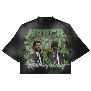 Custom Streetwear Oversized Boxy Fit Cropped T Shirts 240gsm Dtg Printing Tee Tshirt Sun Faded Acid Wash Graphic T-shirt for Men - Product Image 1