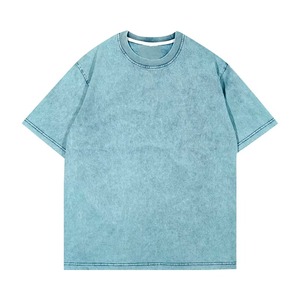 Men Vintage Washed Oversized T <b>Shirt</b> O Neck Short Sleeve Cotton Blend Tee Casual Streetwear - Product Image 5