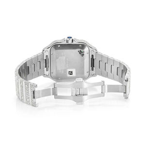 Montre Moissanite Iced Out VVS Diamant Style Hip Hop Moderne Acier Inoxydable Quartz Bracelet 20mm Cadran en Verre - Product Image 5