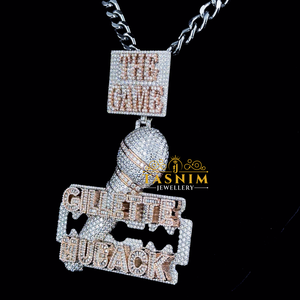 New Design Iced Out Name Pendant 925 Sterling Silver Hip Hop Flame Moissanite Diamond Wedding Necklace From indian Supplier - Product Image 3
