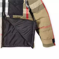 Blouson d'hiver imperméable en duvet de canard, col montant, tissu tricoté, super doux, respirant, coupe-vent, imprimé sur mesure