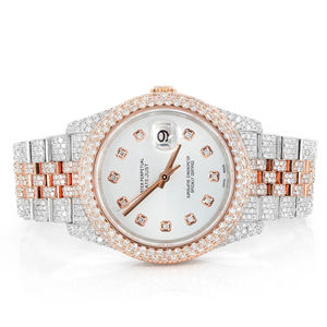 Iced Out Moissanite <b>Watch</b> VVS Diamond Hip Hop Modern Stainless Steel <b>Quartz</b> <b>Men</b> Fashion 20mm Band Glass Dial - Product Image 1