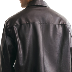 Chemise légère enduite résistante à l'eau, coupe décontractée, boutonnée, pour homme, style streetwear - Product Image 4